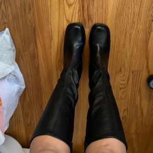Knee high leather boots